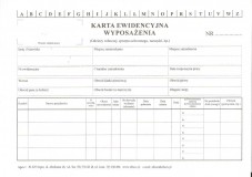 Karta ewidencji wyposażenia pracownika - A5