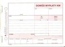 Dowód wypłaty - KW - blok 100 kopii