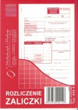 Rozliczenie zaliczki - blok 40 kopii