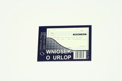 Wniosek o urlop - blok 40 kompletów