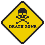 Śmieszne znaki drogowe surrealistyczne, alegoryczne (Death Zone)