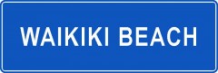Tabliczki z nazwami miejsc i miejscowości (Waikiki Beach 1)
