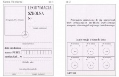 Legitymacja szkolna dla uczniów niepełnosprawnych we wszystkich typach szkół artystycznych