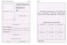 Legitymacja szkolna dla uczniów wszystkich typów szkół artystyczn