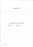 Rejestr ubytków B-126, broszura 22 karty A4