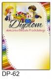 Dyplom ukończenia oddziału przedszkolnego (bez treści) DP-62