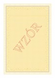 Gilosz - A4 - żółty z biało-czerwonym paskiem - branżowa szkoła I stopnia - dla świadectw ukończenia szkoły, gilosz z zabezpieczeniami (papier specjalny, UV, numeracja)