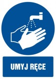 Znak BHP: Umyj ręce (mniejszy)
