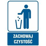 Zachowaj czystość-kosz na odpadki - Znak