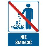 Piktogram - Nie śmiecić - 14,8 x 21 cm