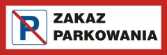 Zakaz parkowania - znak drogowy