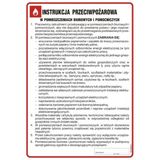 Tablica - Instrukcja przeciwpożarowa w pomieszczeniach biurowych i pomocniczych