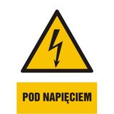 Pod napięciem - 10x14 - tabliczka