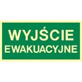 Wyjście ewakuacyjne - 20x40 - znak