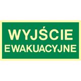 Wyjście ewakuacyjne - 20x40 - znak