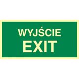 Wyjście exit - 15x30 - znak