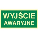 Wyjście awaryjne - 15x30 - znak