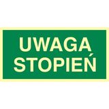 Uwaga stopień - 15x30 - znak