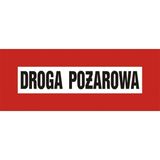 Tabliczka - Droga pożarowa - 14 x 36 cm