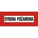 Syrena pożarowa - 14x36 - znak