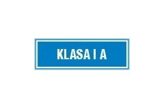 Klasa I A - tabliczka
