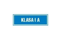 Klasa I A - tabliczka