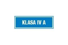 Klasa IV A - tabliczka
