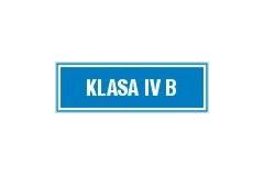 Klasa IV B - tabliczka