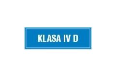 Klasa IV D - tabliczka