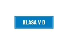 Klasa V D - tabliczka