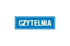 Czytelnia - tabliczka na drzwi