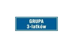 Tabliczka na drzwi - Grupa 3-latków