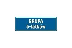 Grupa 5-latków - tabliczka