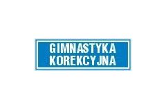 Tabliczka na drzwi - Gimnastyka korekcyjna