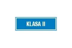 Klasa II - tabliczka