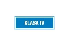 Klasa IV - tabliczka