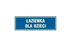 Łazienka dla dzieci - tabliczka