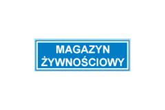 Tabliczka na drzwi - Magazyn żywnościowy