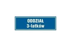 Oddział 3-latków - tabliczka