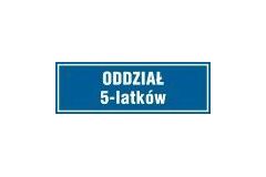 Oddział 5-latków - tabliczka