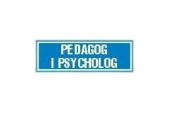 Tabliczka na drzwi - Pedagog i psycholog