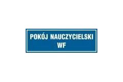 Tabliczka na drzwi - Pokój nauczycielski WF