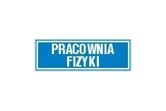 Pracownia fizyki - tabliczka