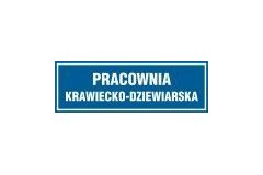 Tabliczka na drzwi - Pracownia krawiecko-dziewiarska