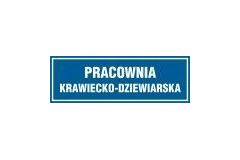 Tabliczka na drzwi - Pracownia krawiecko-dziewiarska