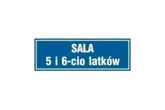 Sala 5 i 6-latków - tabliczka