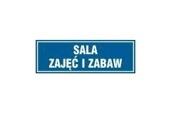 Sala zajęć i zabaw - tabliczka