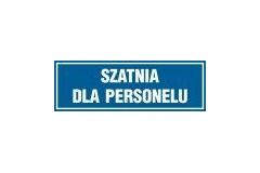 Szatnia dla personelu - tabliczka