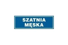 Szatnia męska - tabliczka