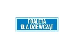 Toaleta dla dziewcząt - tabliczka